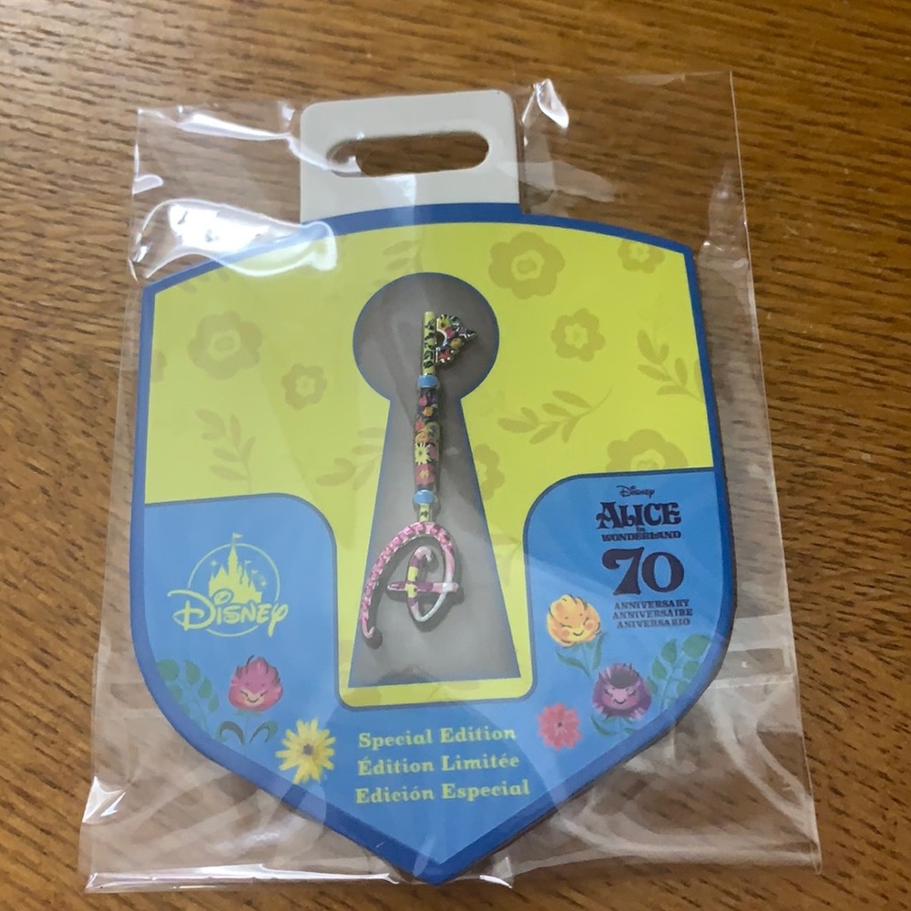 Disney Alice in Wonderland 70th Anniversary Collectible Key Pin